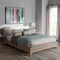 Baxton Studio Adelia Mid-Century Light Beige Whitewash Queen Size Platform Bed 135-7426 - alternate 2